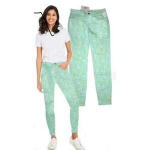 Vineyard Vines Women's Coastal Print Skinny Jeans Pants size 2 2085